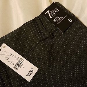 NY & Co charcoal polka dot ankle pant, Sz. 8